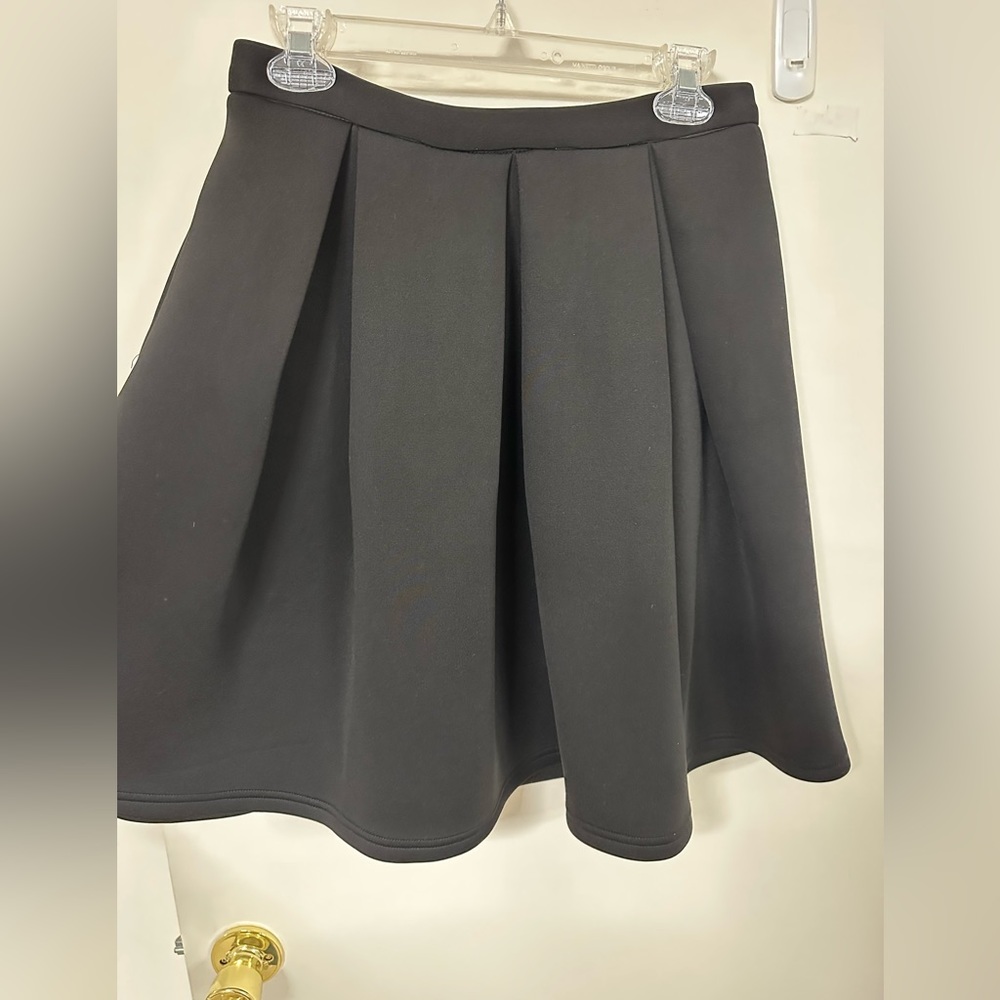 Black A-line skirt